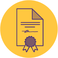 Request a certificate of completion - certificate icon